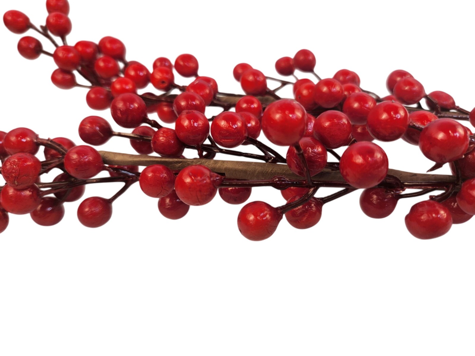 Red Berry Stems Artificial Christmas Picks, Holiday Floral Branches, Festive Wre