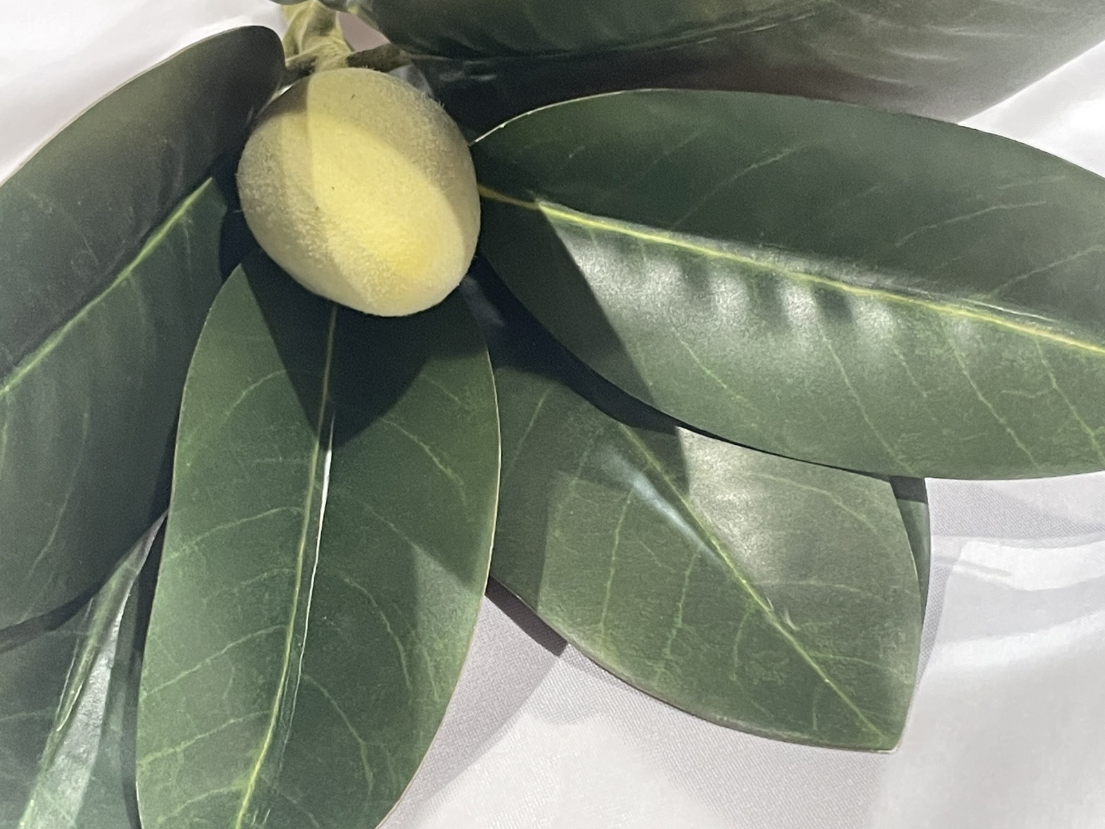 3 Pcs Magnolia Artificial Leaves Branches Faux Magnolia Leaf with Long Stems