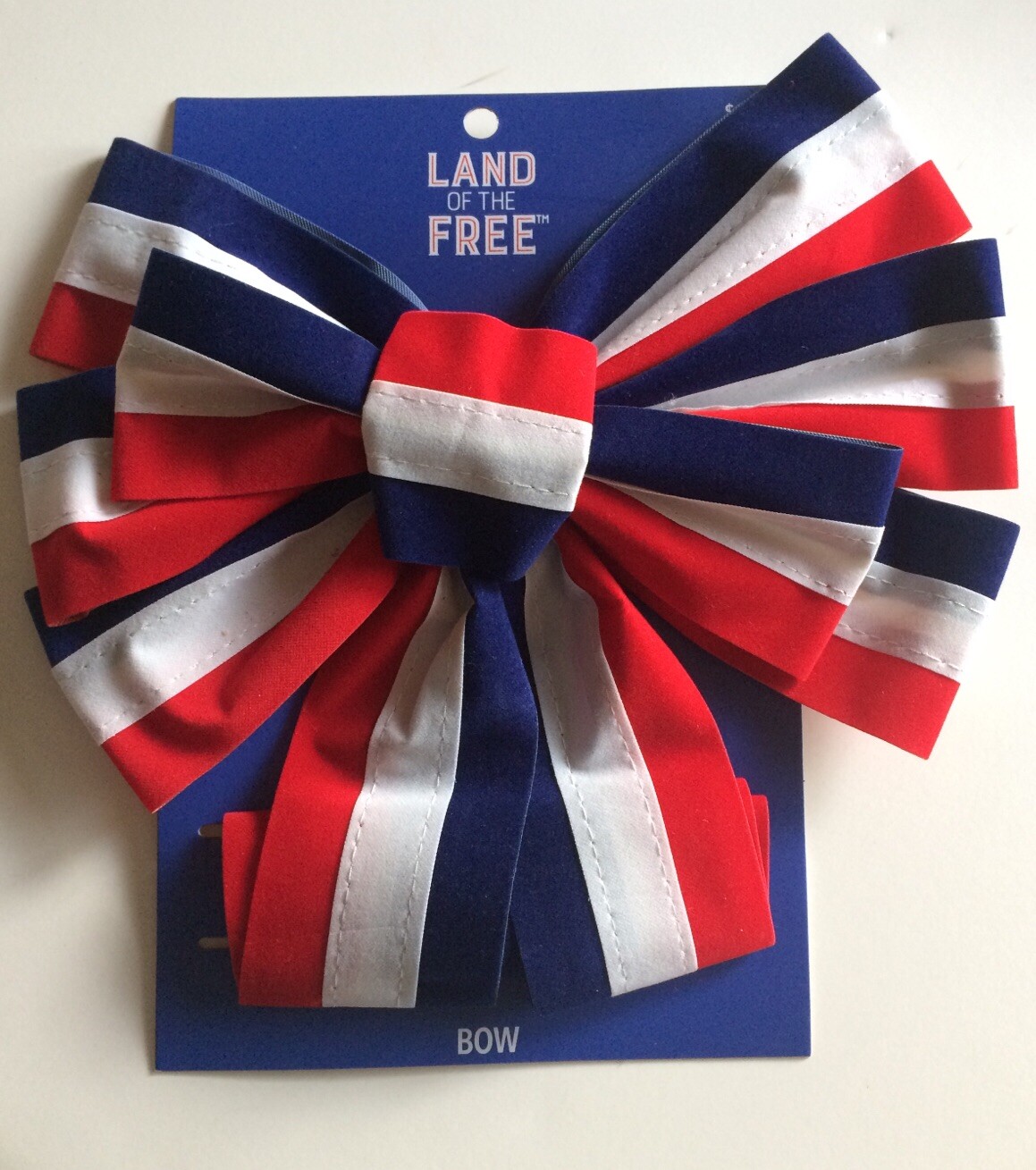 Set of 2 Bows Jo-Ann Fabrics Primitive Patriotic American Americana Felt 2.5″