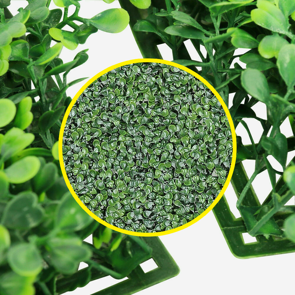 12pcs 20×20″ Artificial Boxwood Wall Hedge Mat Plant Panels Outdoor Grass Fence