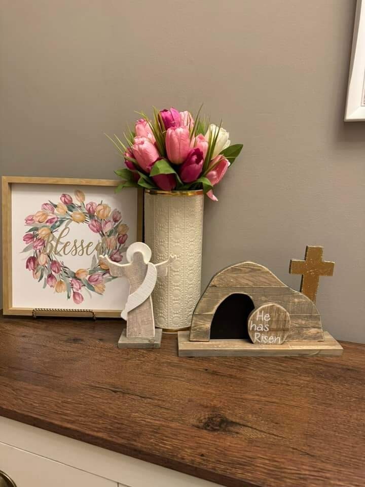 New! Spring Tulips Artificial Flower Bushes Decor Pink Crafts Wreath Vase Floral
