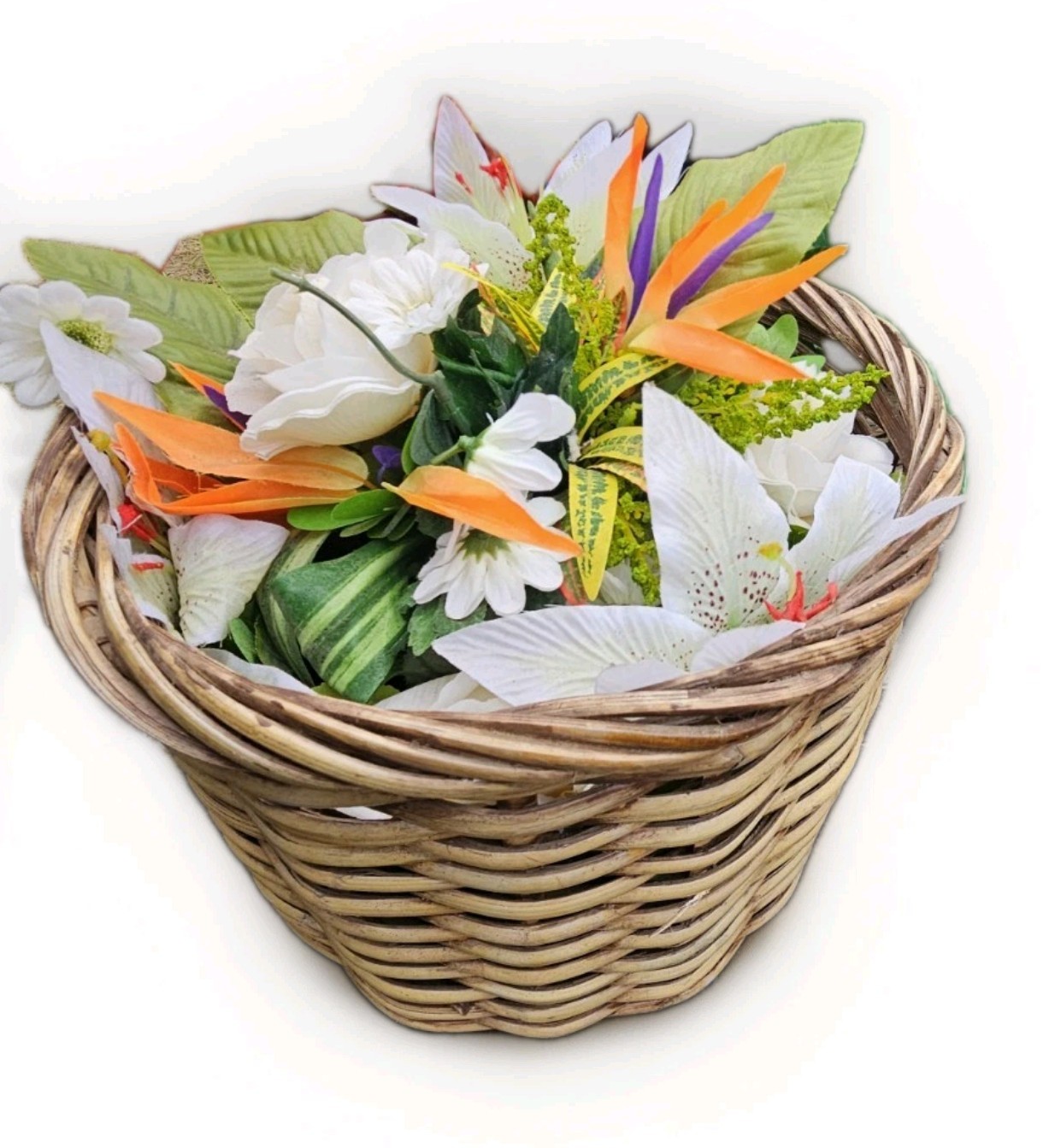 Artificial Flowers Lot Of 30+ Pieces WITH BASKETS