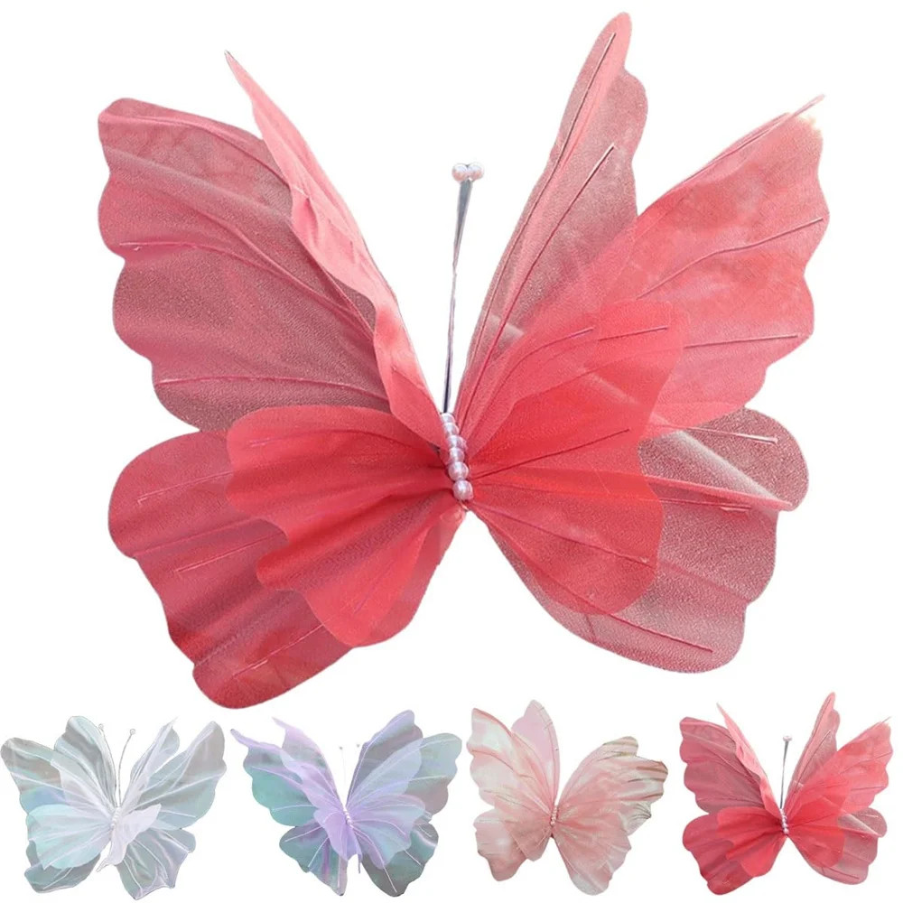 3D Artificial Butterfly Gauze Outdoor Garden Romantic Crafts Fake Butterfly