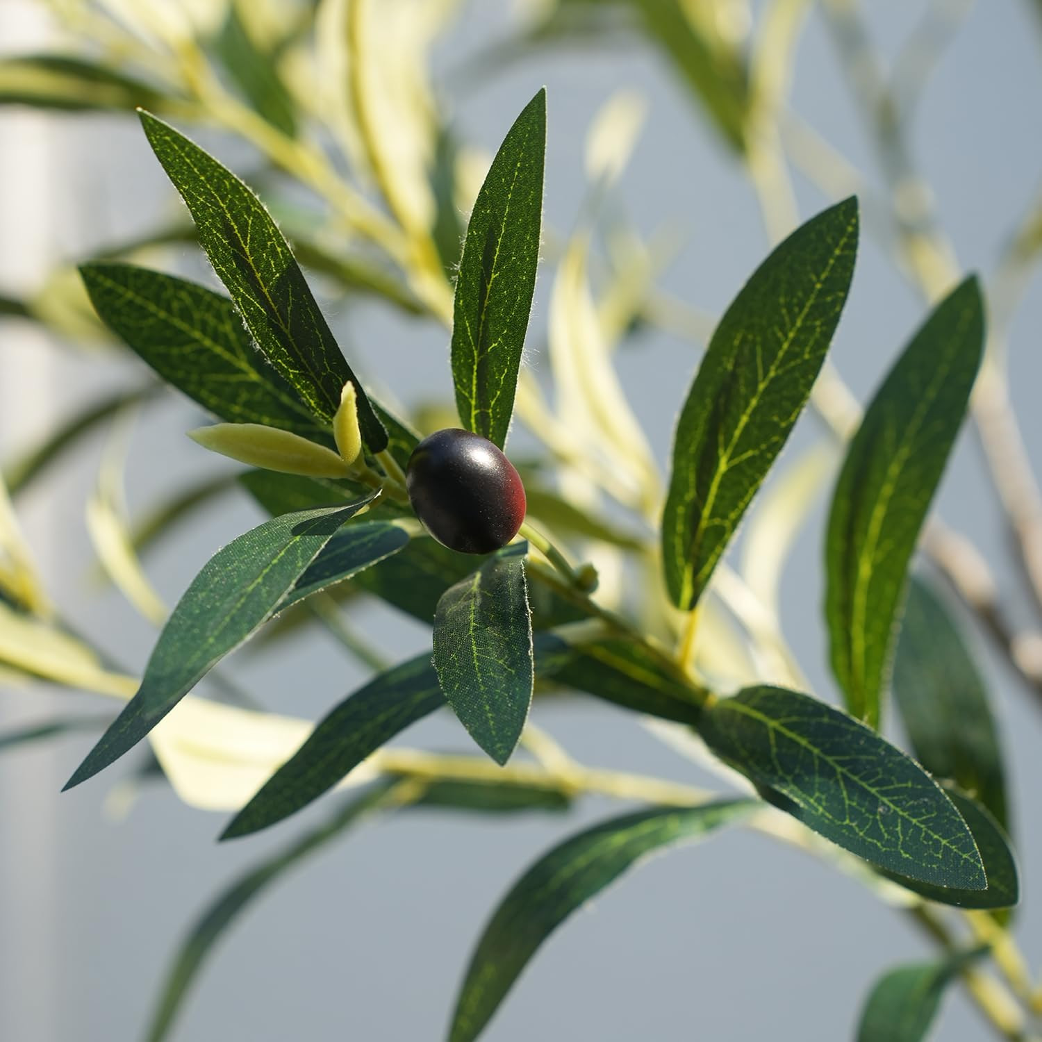 Artificial Olive Trees, 6 Ft Tall Fake Olive Trees for Indoor, Faux Olive Silk T