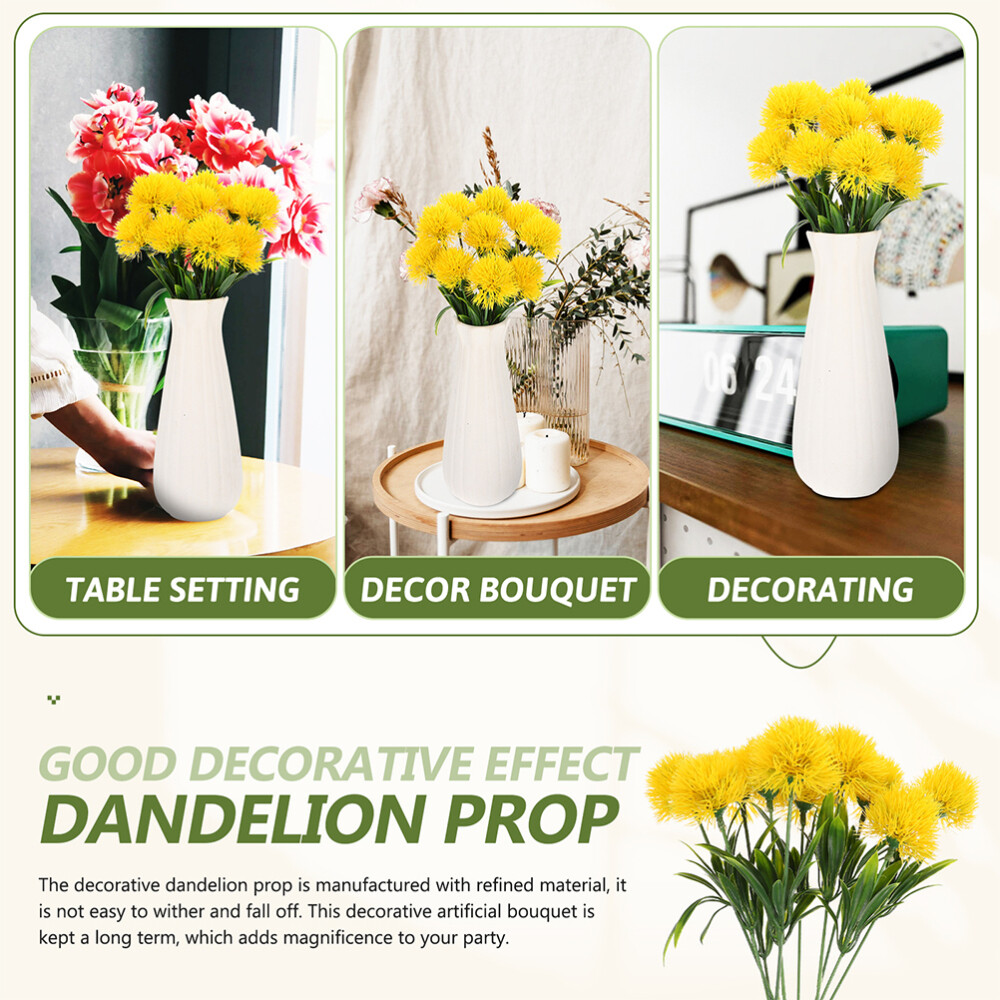 12pcs Decorative Artificial Fake DIY Dandelion Faux Dandelion Bunches