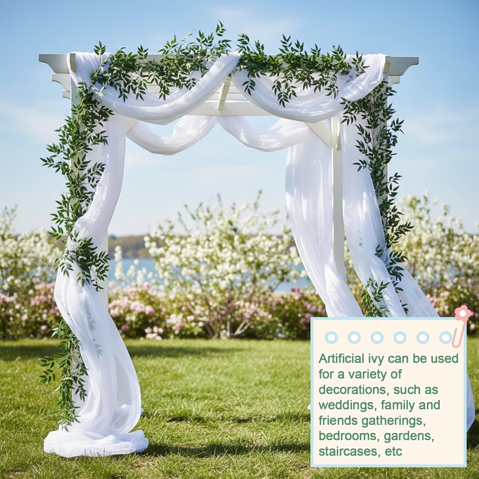 5 Pack 6 ft Artificial Willow Leaves Vine Garland, Hanging Leaves Vines Fake …