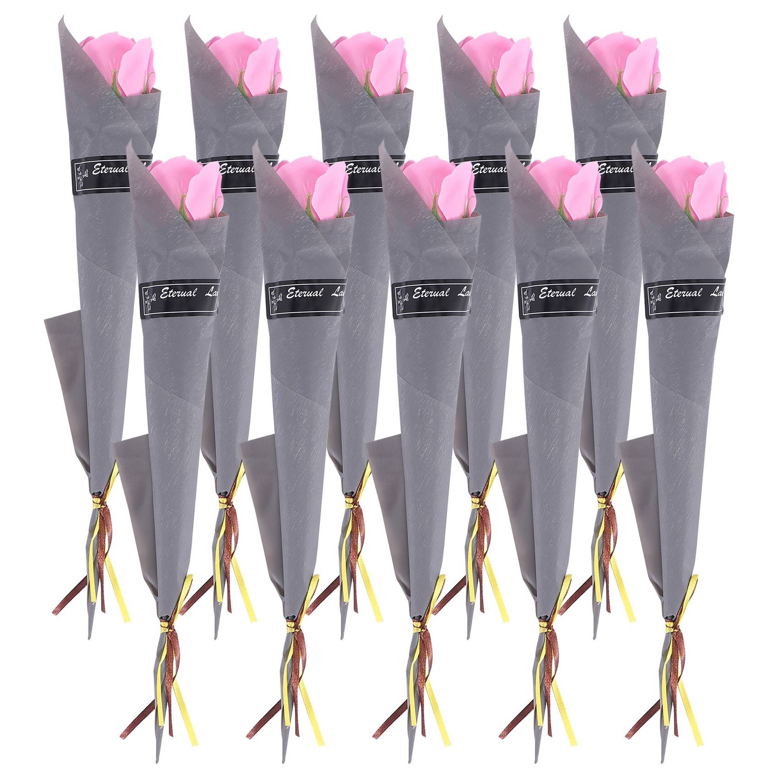 10Pcs Single Rose Simulation Korean Rose Soap Flower Valentine’S Day Gift6236