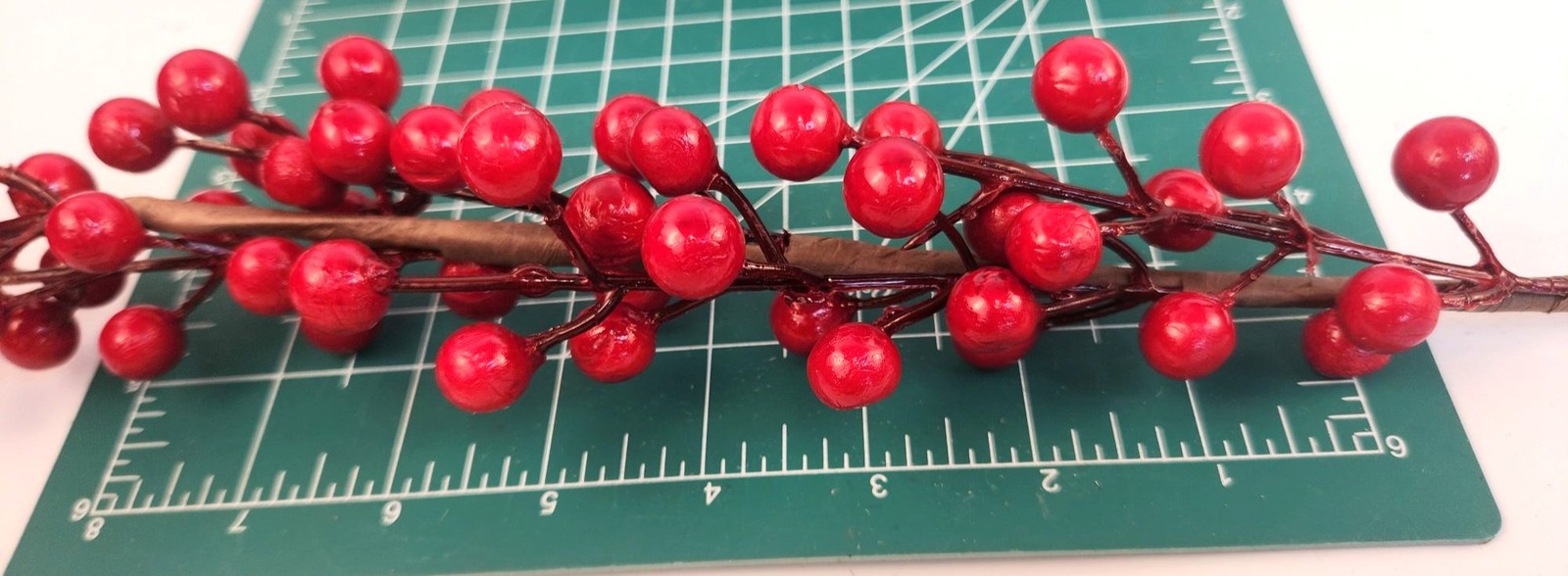 Red Berry Stems Artificial Christmas Picks, Holiday Floral Branches, Festive Wre