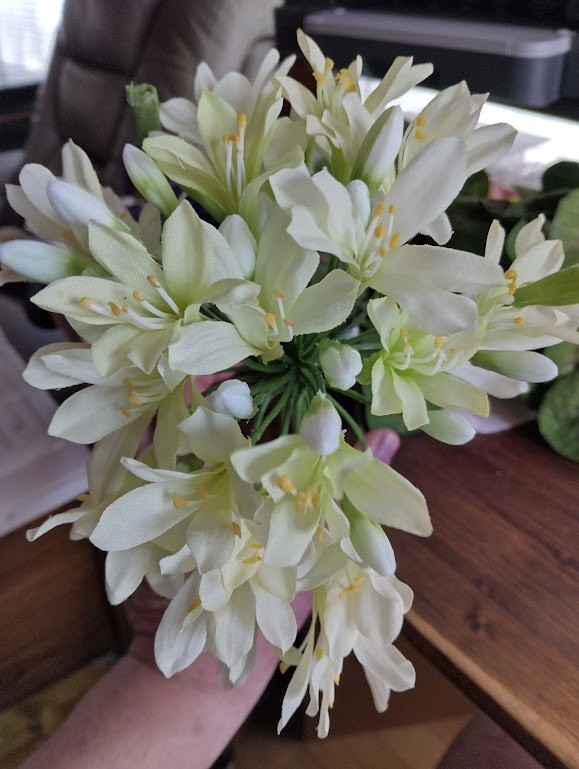 Artificial agapanthus stem CREAM