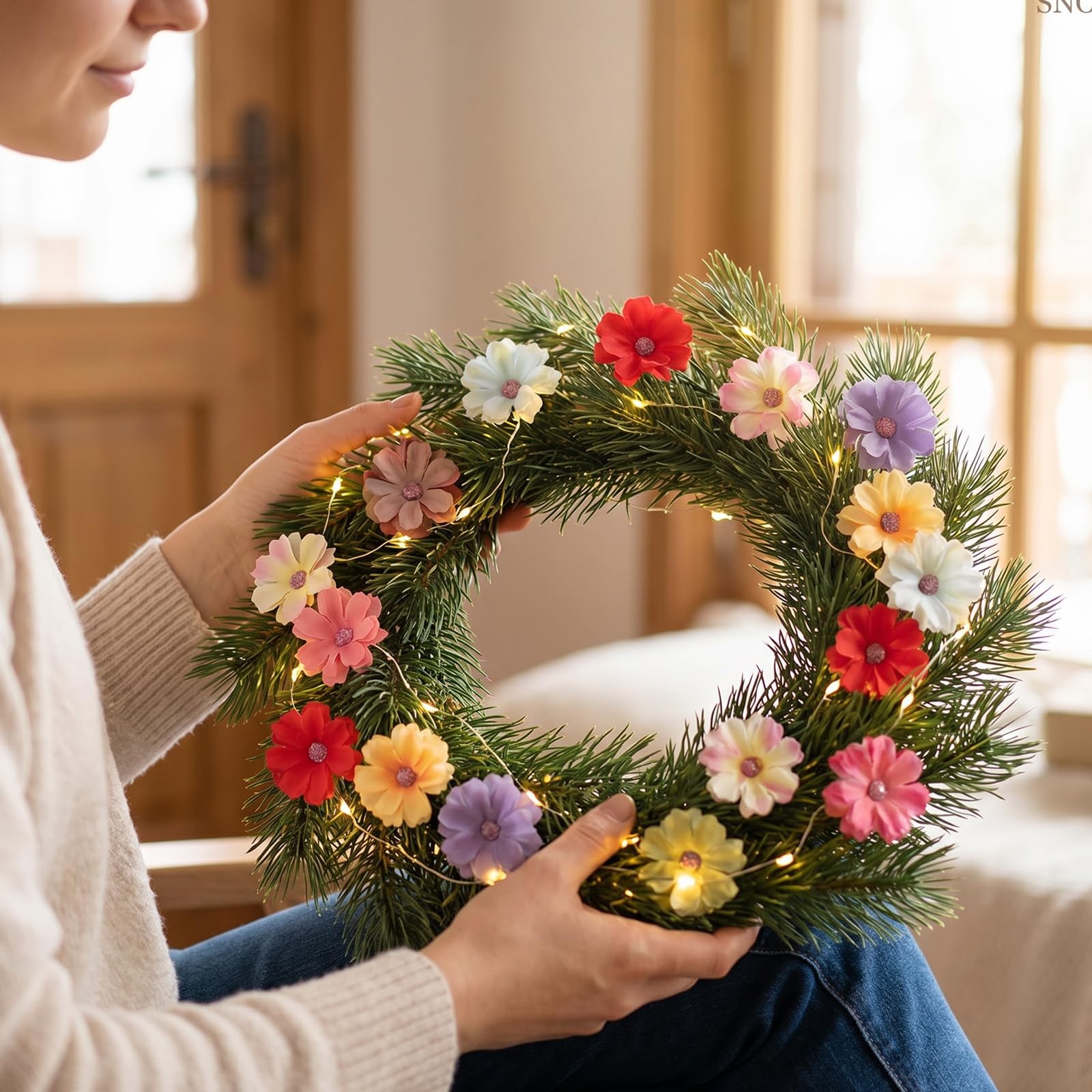 100 Pcs Fake Flower Heads Spring Assorted Small Flower Decorative Artificial …