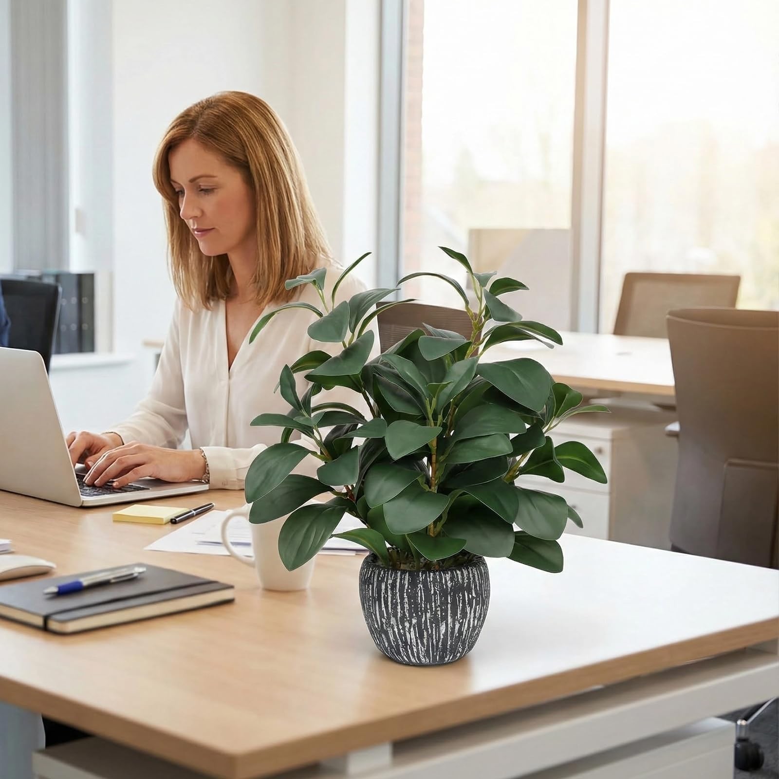 Artificial Plants for Home Decor – 13.2 Inch Fake 4in,