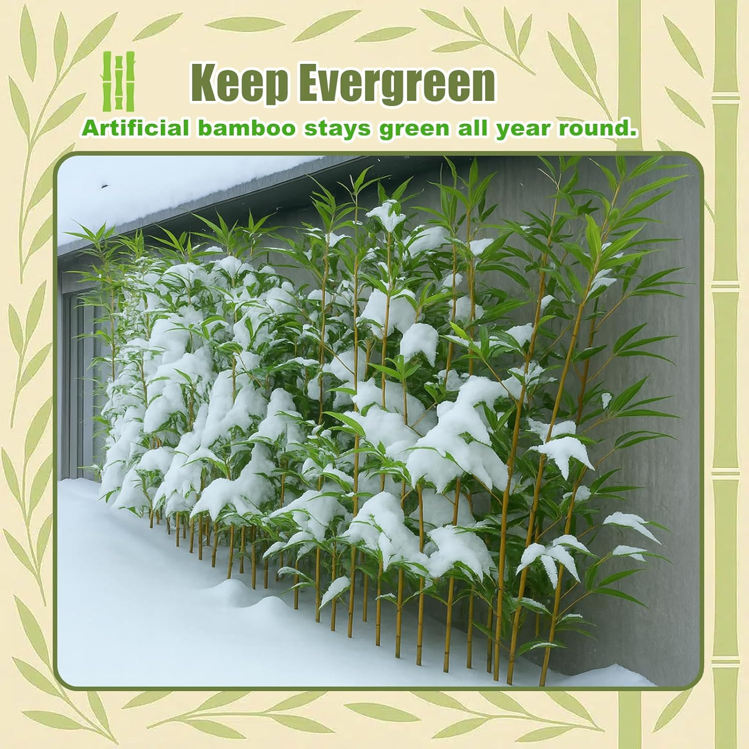 4/5/6/7 Ft Faux Bamboo Plant Outdoor 10 Pack, Fake Bamboo with Encrypted Leaves