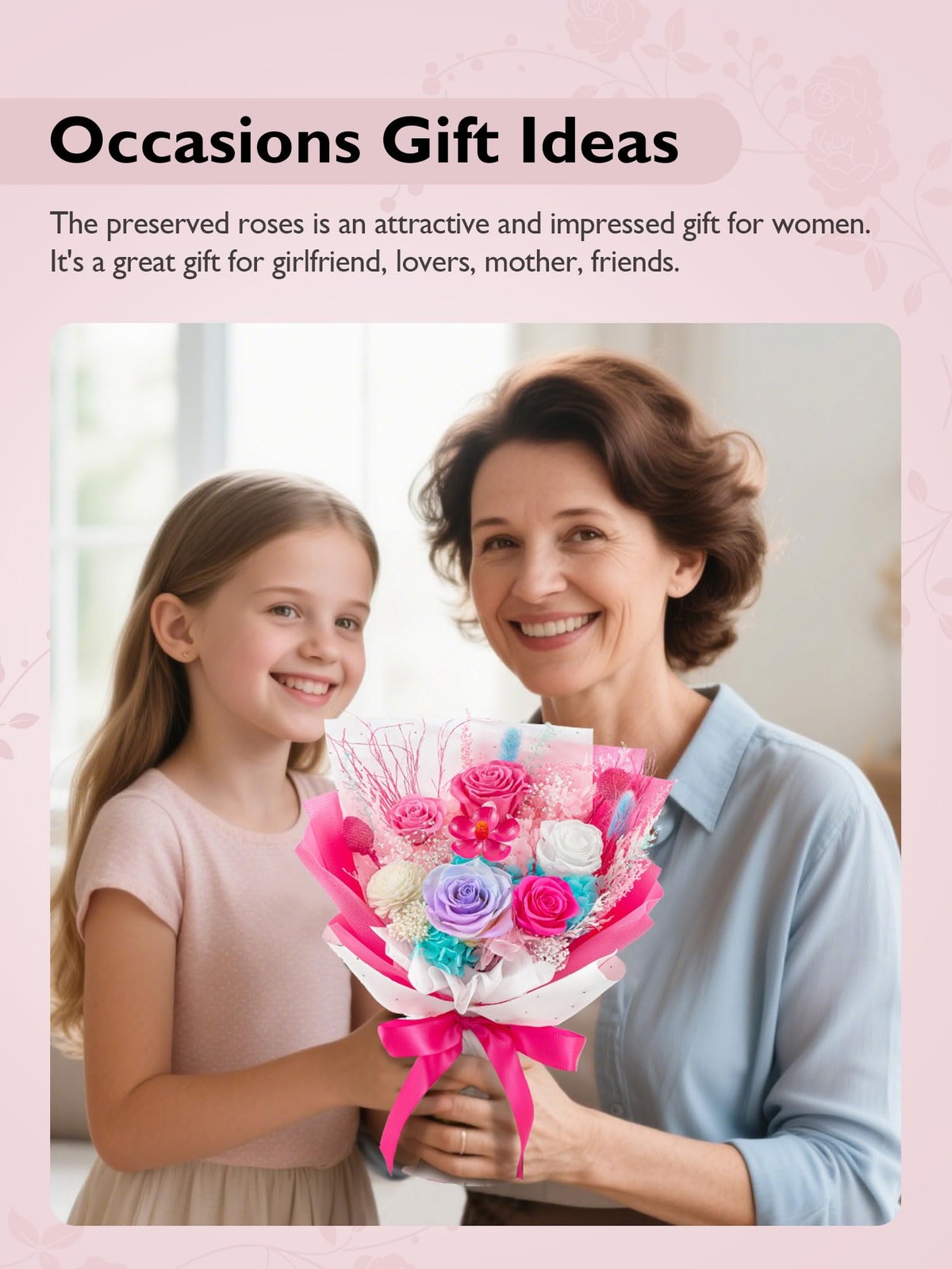 Flowers for Delivery Prime, Mother’s Day Forever Flowers Bouquet, Preserved H…