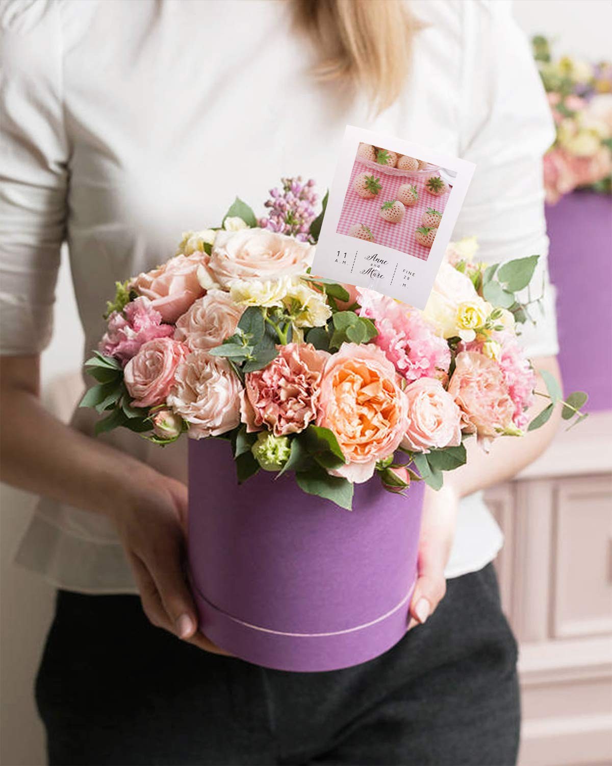 Palillos de flores de plástico transparentes de cabeza recta de 9,4 pulgadas