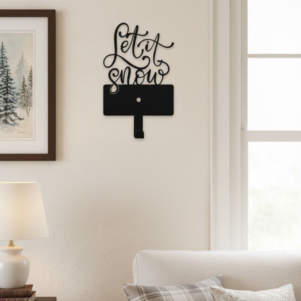 Snowflake Duty Wall Hooks Rustic Farmhouse Entryway Coat Key Organizer Decor