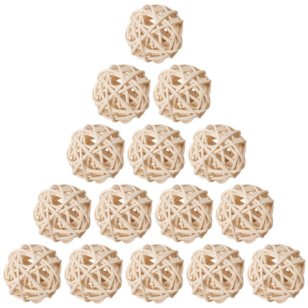 20Pcs Reusable Wicker Rattan Balls Aromatherapy Craft and Vase Decoration
