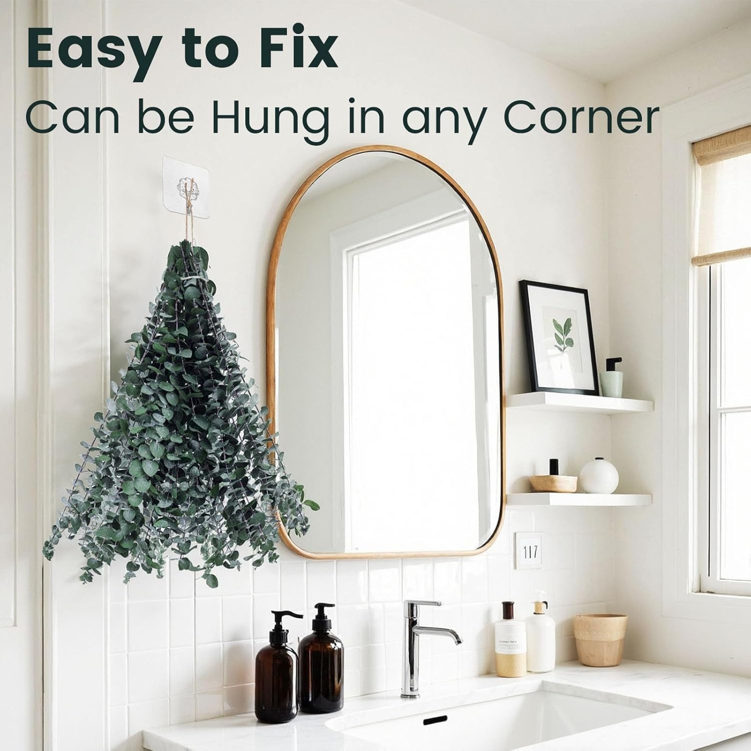 16PCS Real Dried Eucalyptus for Shower, 16″-17″ Natural Eucalyptus Stems Hang…