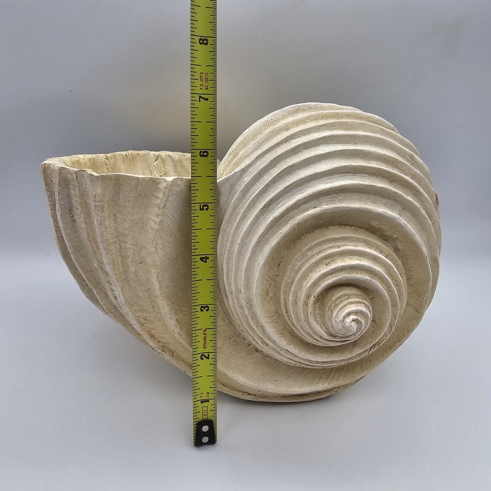 White Cream Decorative Faux Shell Planter Vase