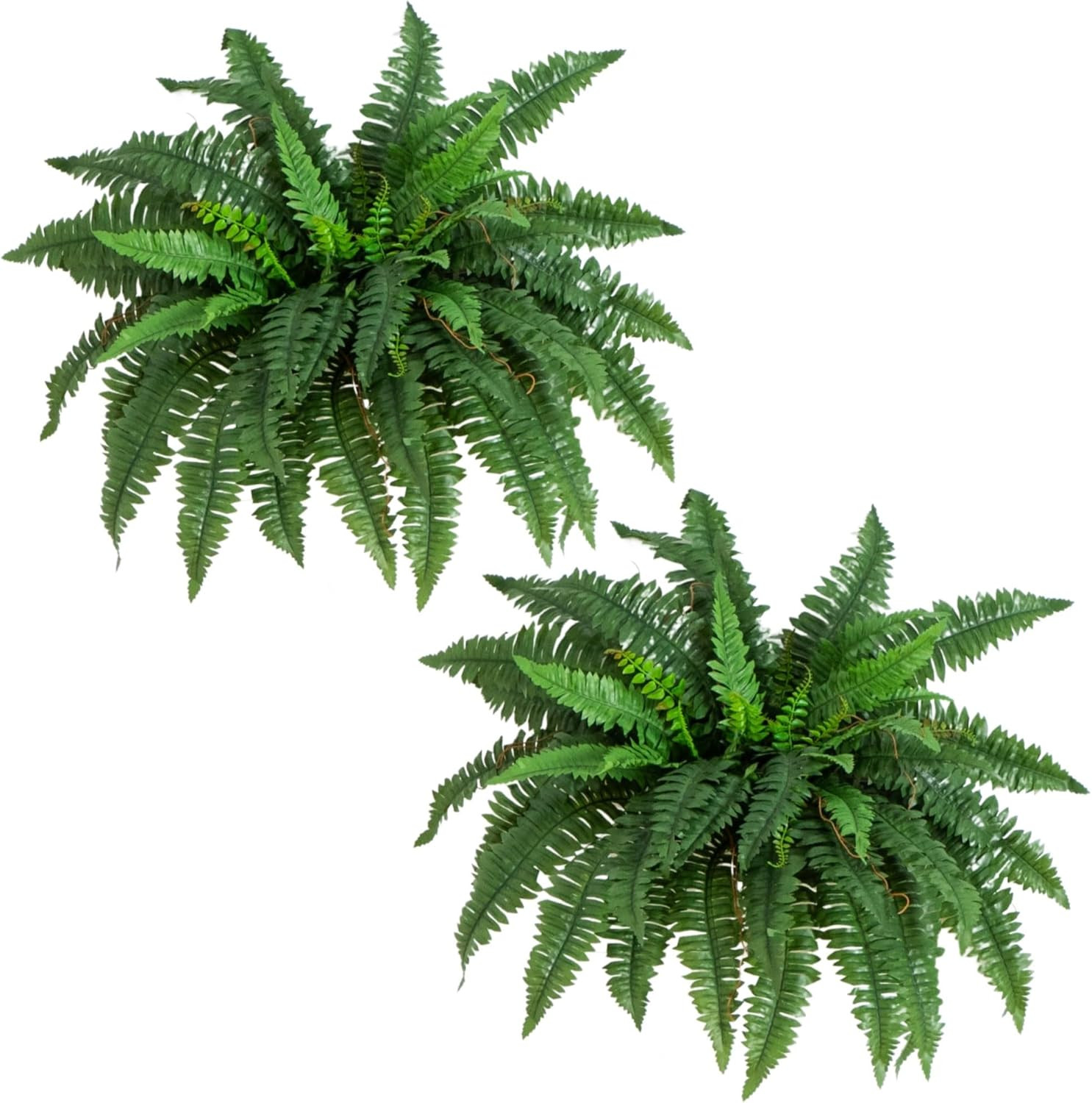 40In Boston Fern Artificial Plant, Large Hanging Fake Plant with 56 Long Realist
