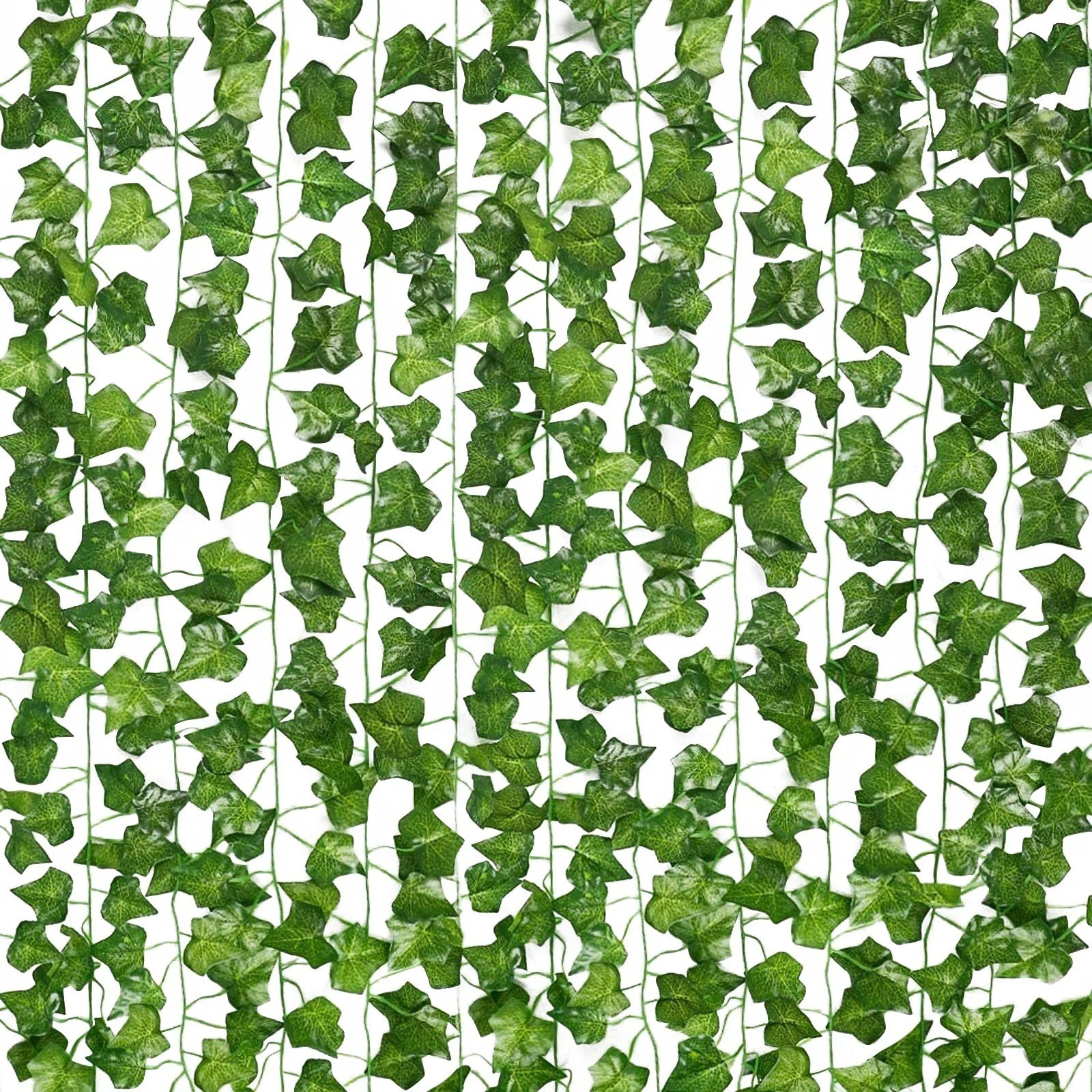 12 Strands 84FT Artificial Hanging Ivy Garland Fake Ivy Leaf Vine Home Decor USA