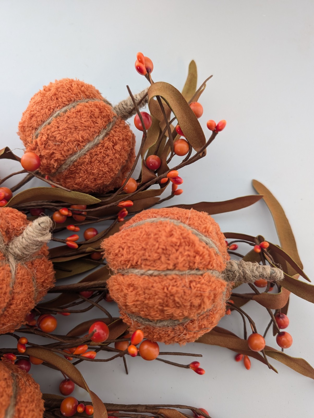 Set of (2) 6″ Diamond Glass Tabletop Ornaments Orange Valerie Parr Hill