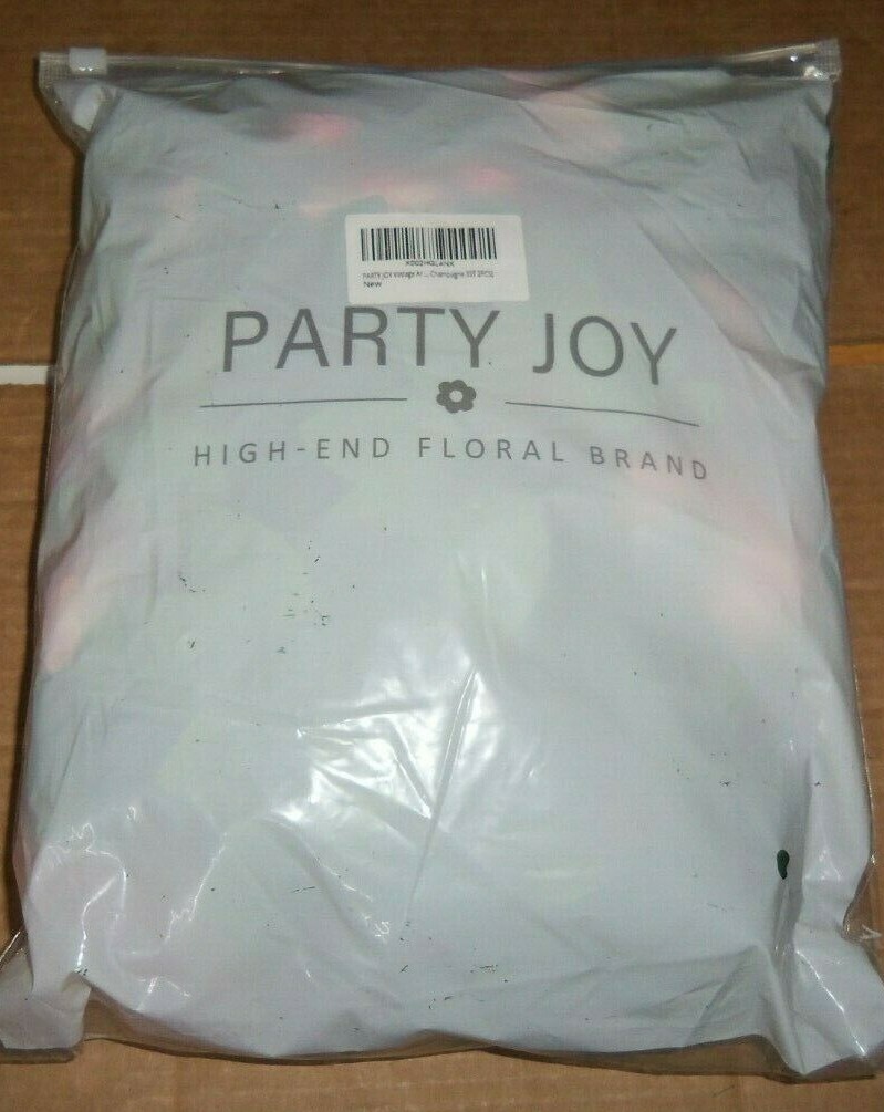 PARTY JOY VINTAGE ARTIFICIAL SILK ROSE FLOWER DECORAT BOUQUET CHAMPAGNE 33T 2 PC