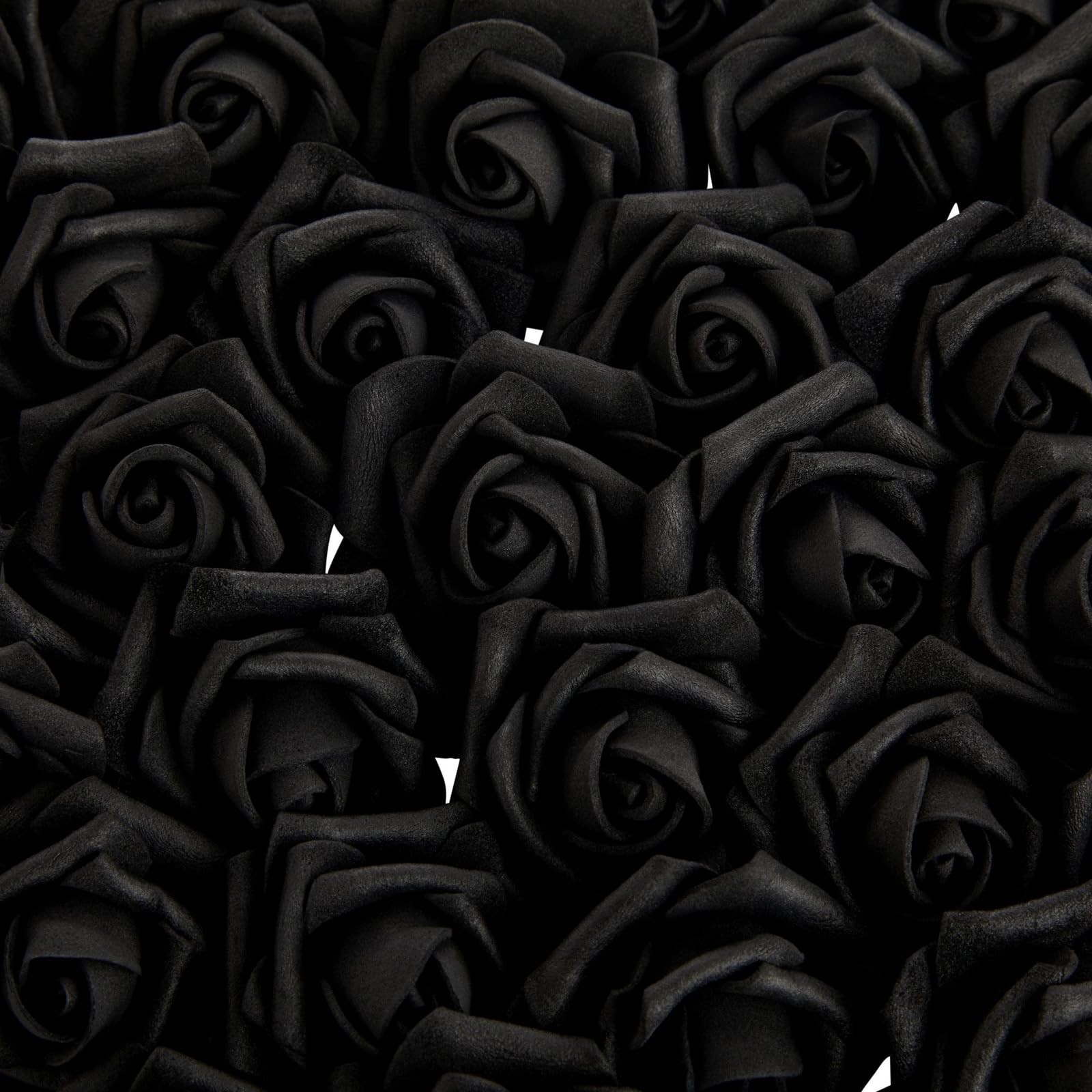 Stemless Artificial Roses – Black Artificial Flowers for Crafts – Soft Foam R…