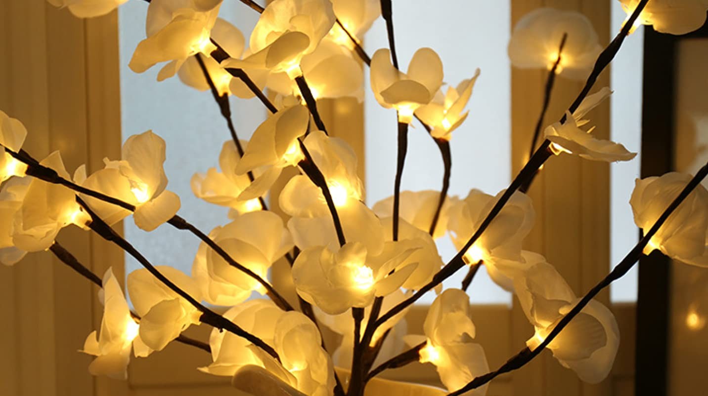 Flowers Branchs Lights-Artificial Phalaenopsis Decorative Lights Flower Shape…