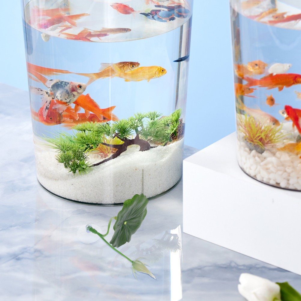 2Pcs Reusable Betta Fish Leaf Hammock with Suction Cup for Aquarium Relaxing