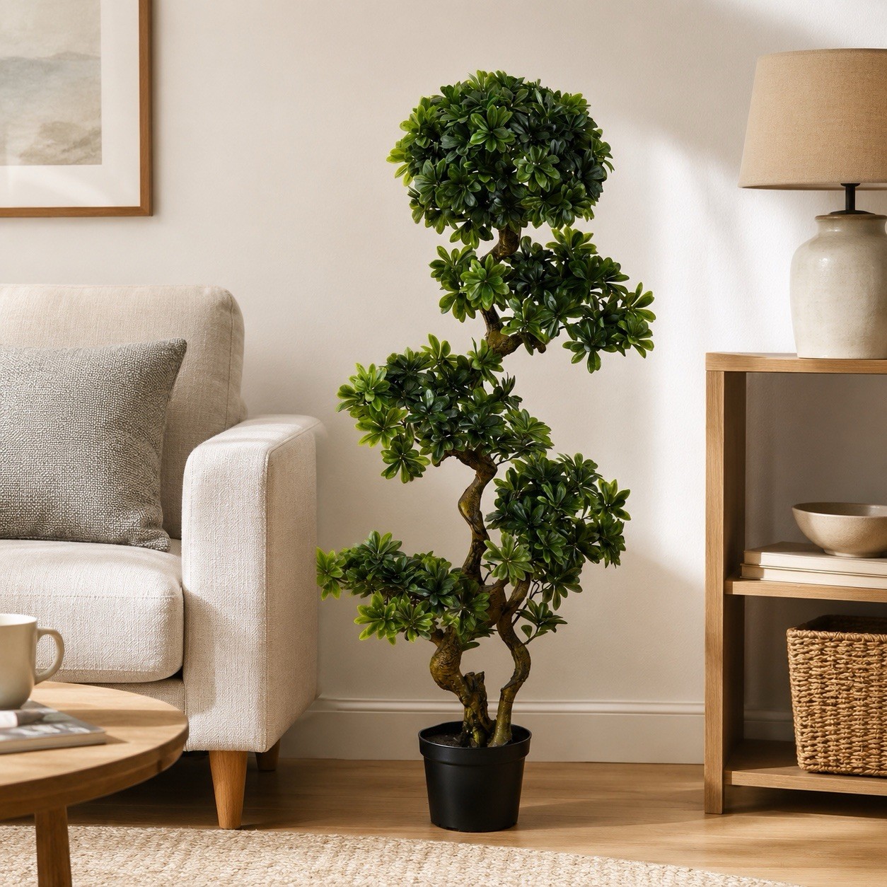5’ Artificial Pittispourm Tree UV (Indoor/Outdoor) Home Decor. Retail $324