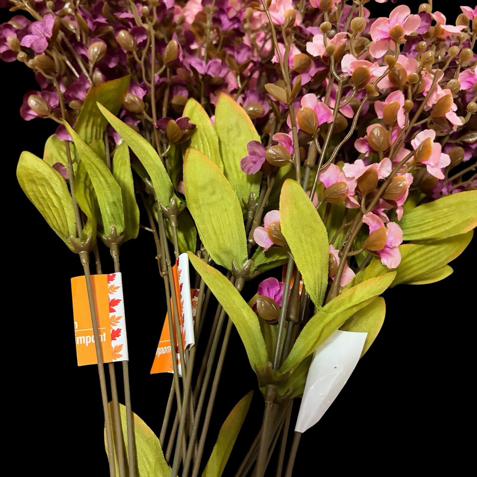 8pcs/ Stems Babys Breath/Wild Silk Artificial Flowers Pink Purple Mix 27” New
