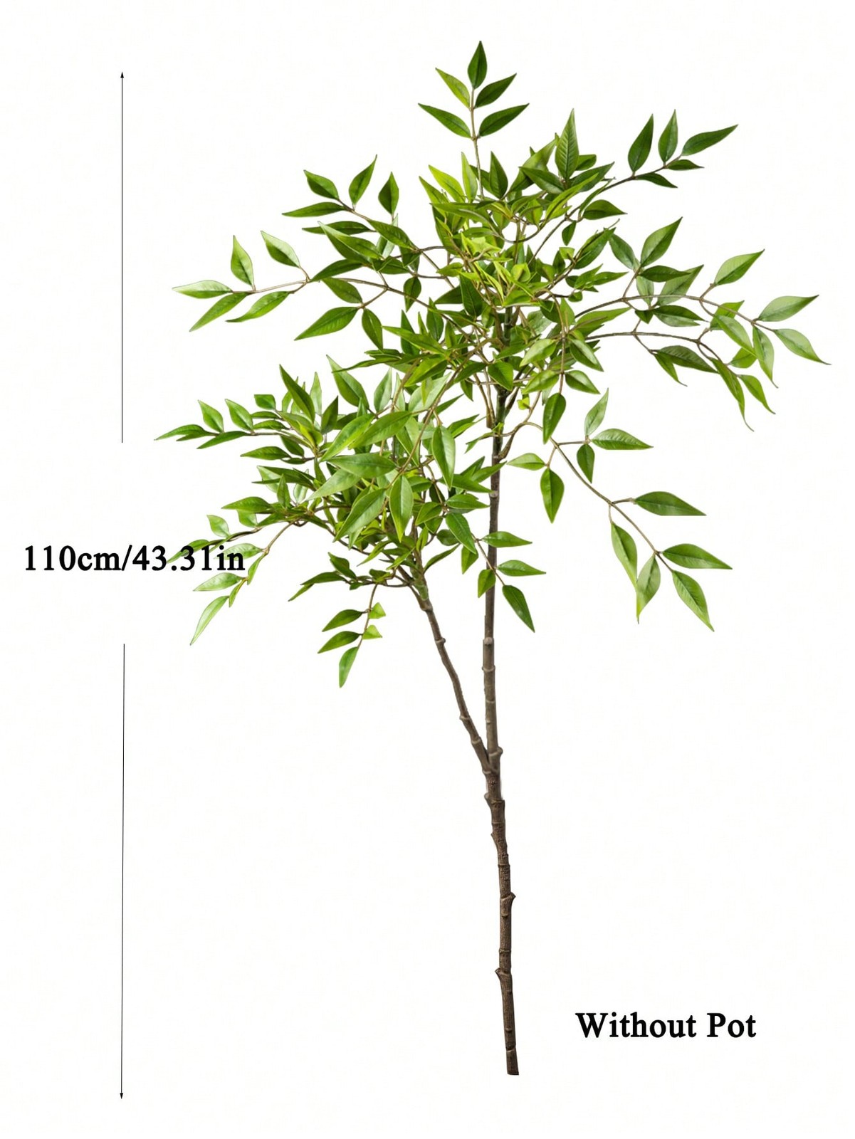 Artificial Green Nandina Tree 110cm Large Fake Bamboo Plant For Home Decor