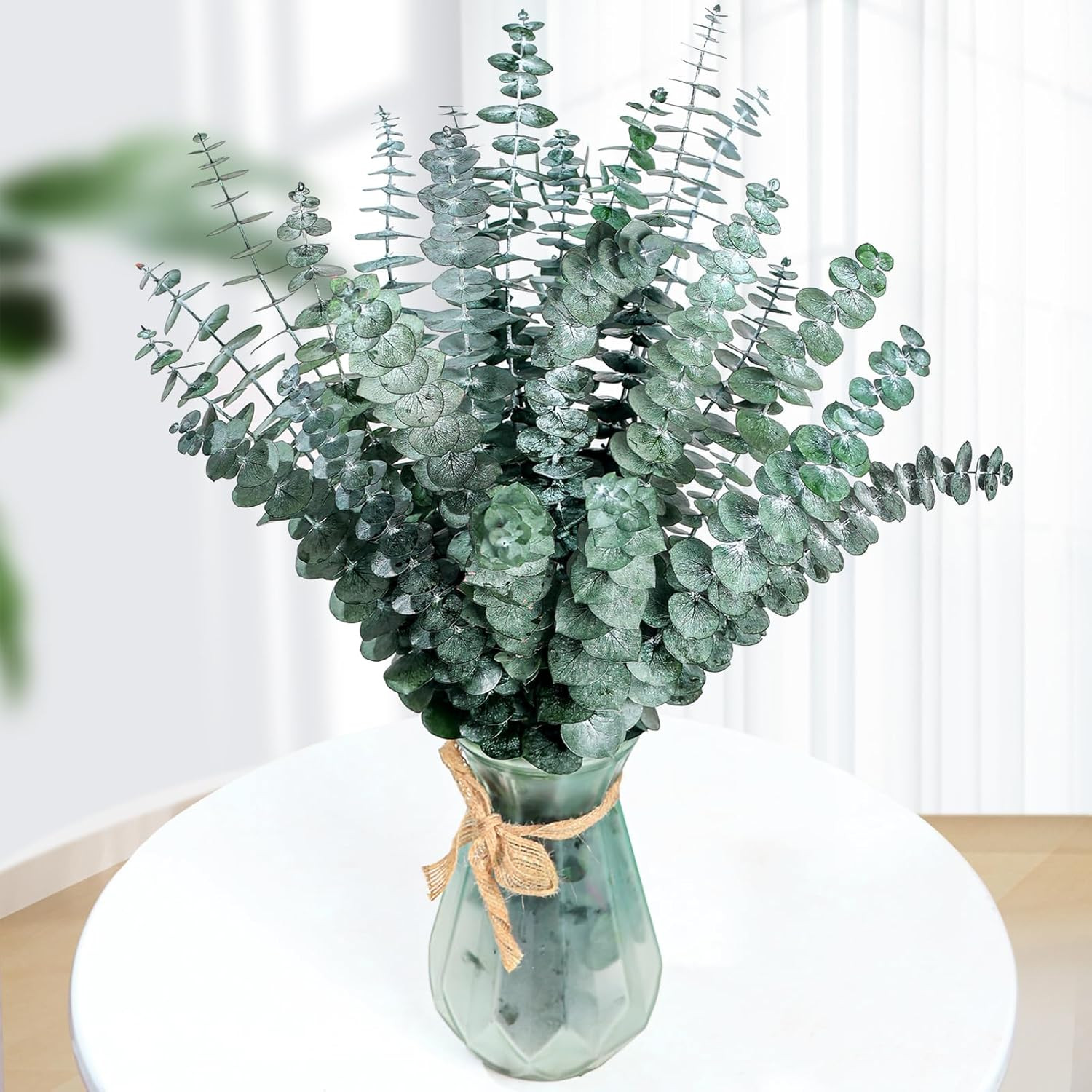 21 Pcs Real Dried Eucalyptus Stems, 17″ Natural Fresh Eucalyptus Branches for Sh