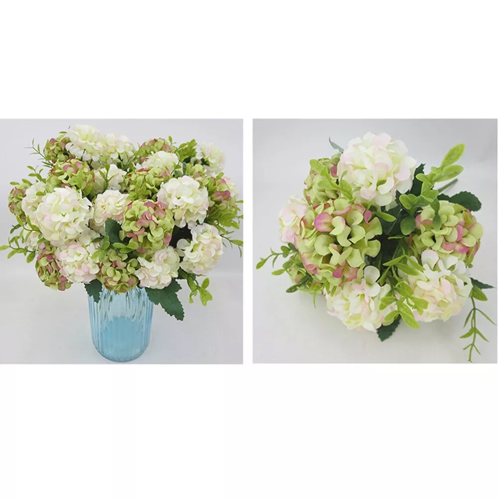 Lifelike White Hydrangea Artificial Flower Bouquet Perfect for Weddings