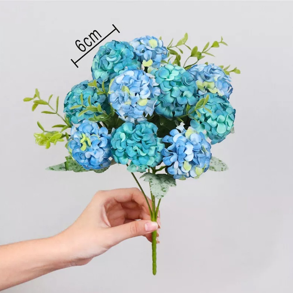 Lifelike White Hydrangea Artificial Flower Bouquet Perfect for Weddings