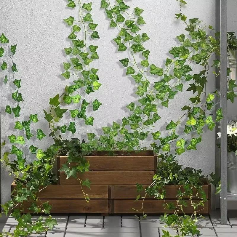 2/100m Artificial Green Ivy Vine Garland Fake Leaf Plants Rattan Hanging Creeper