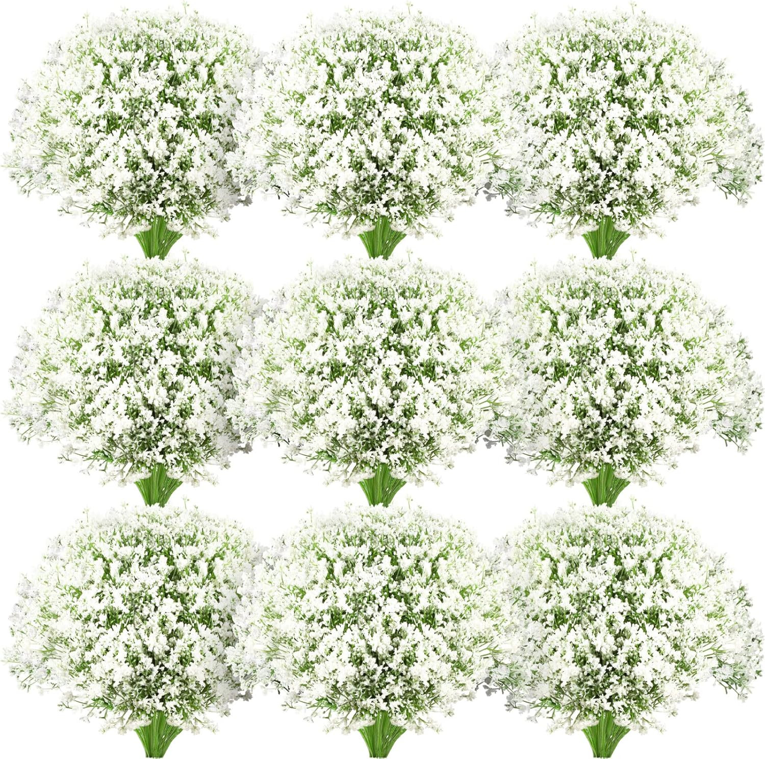 300 Pcs White Faux Baby’s Breath Flowers for DIY Wedding & Home Decor