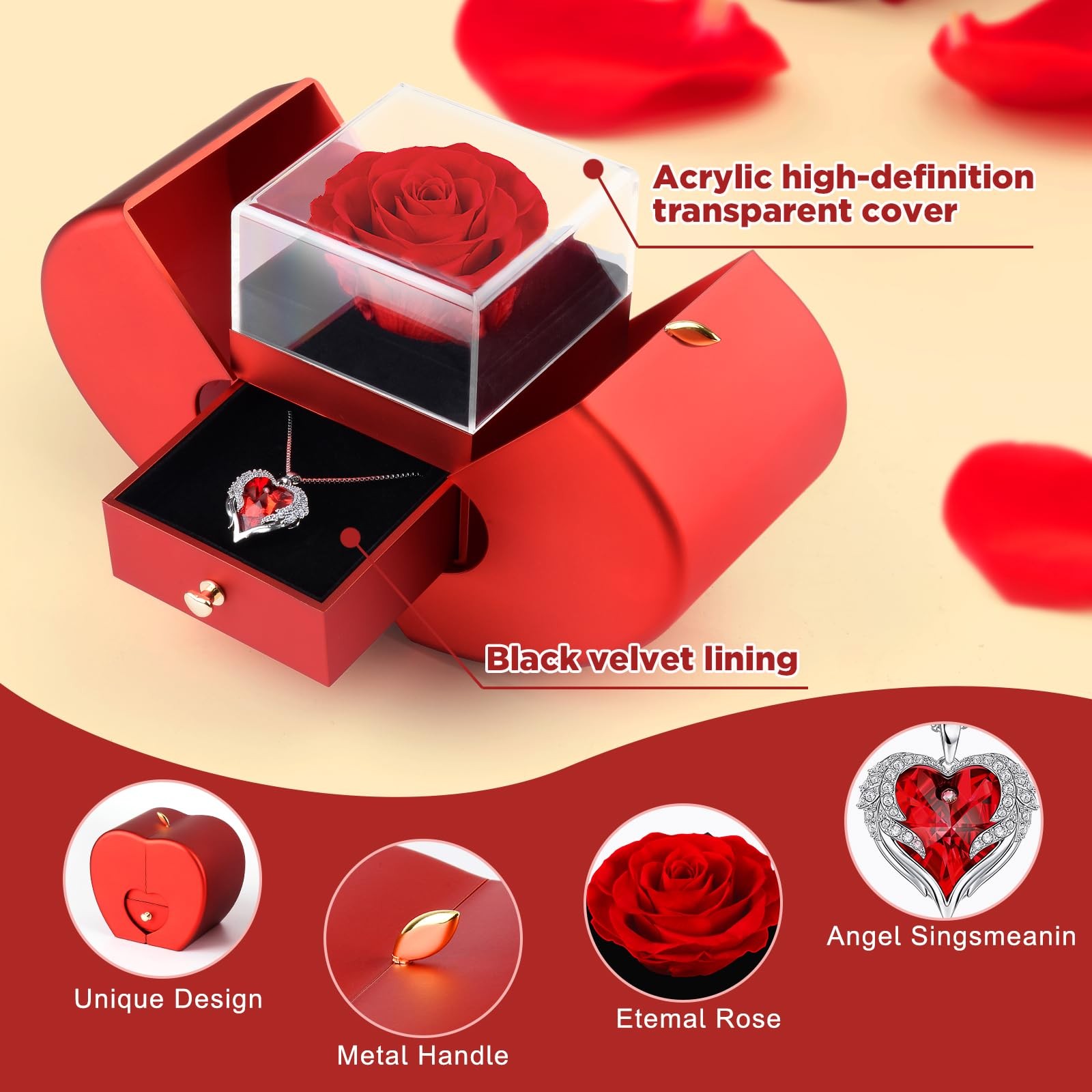 Valentines Day Gifts for Her. Mom, Wife – Romantic Gift from Husband Daughter..