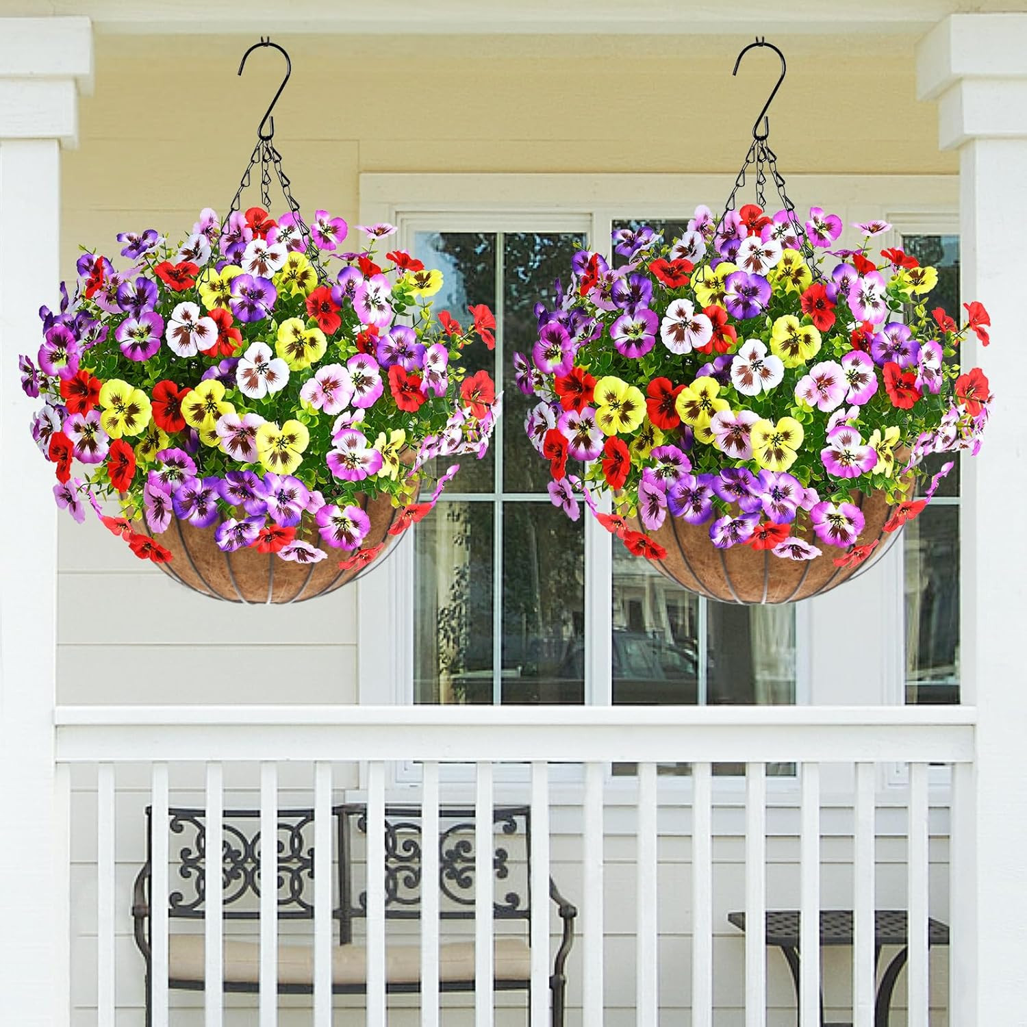 12 Bundles Look Real Artificial Flowers for Outdoors, Realistic