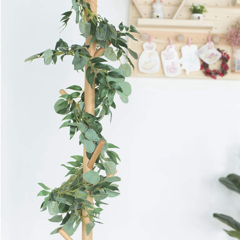 78in Faux Eucalyptus Garland Hanging Leaves Greenery Wall Wedding Decor