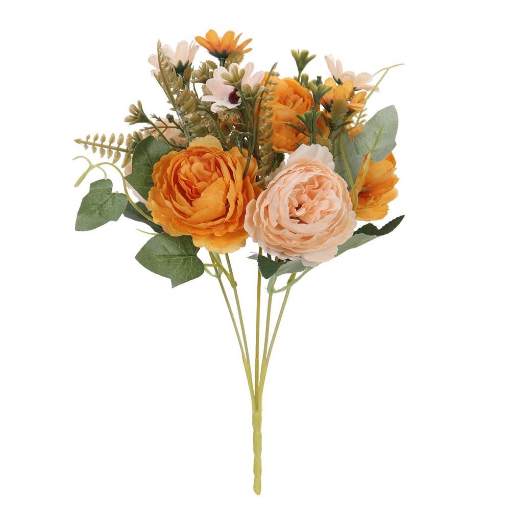 Elegant Faux Floral Bouquet Peony Rose Arrangement for Stylish Centerpieces