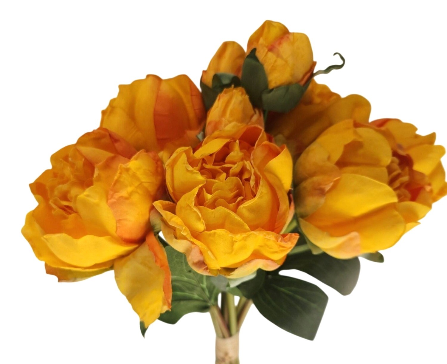 Golden Peony Bouquet Faux Flowers Autumn Decor Rustic Farmhouse Western Floral A