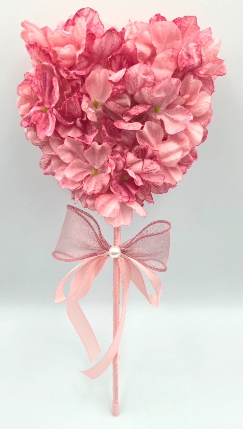Valentine Artificial Heart Shaped Flower Bouquet Gift, In Gift Box, 12 In, Pink