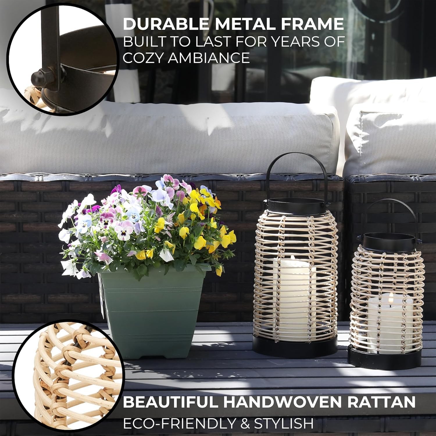 Natural Rattan Boho Lanterns – Handcrafted Chic Decor to Enhance Your Home…