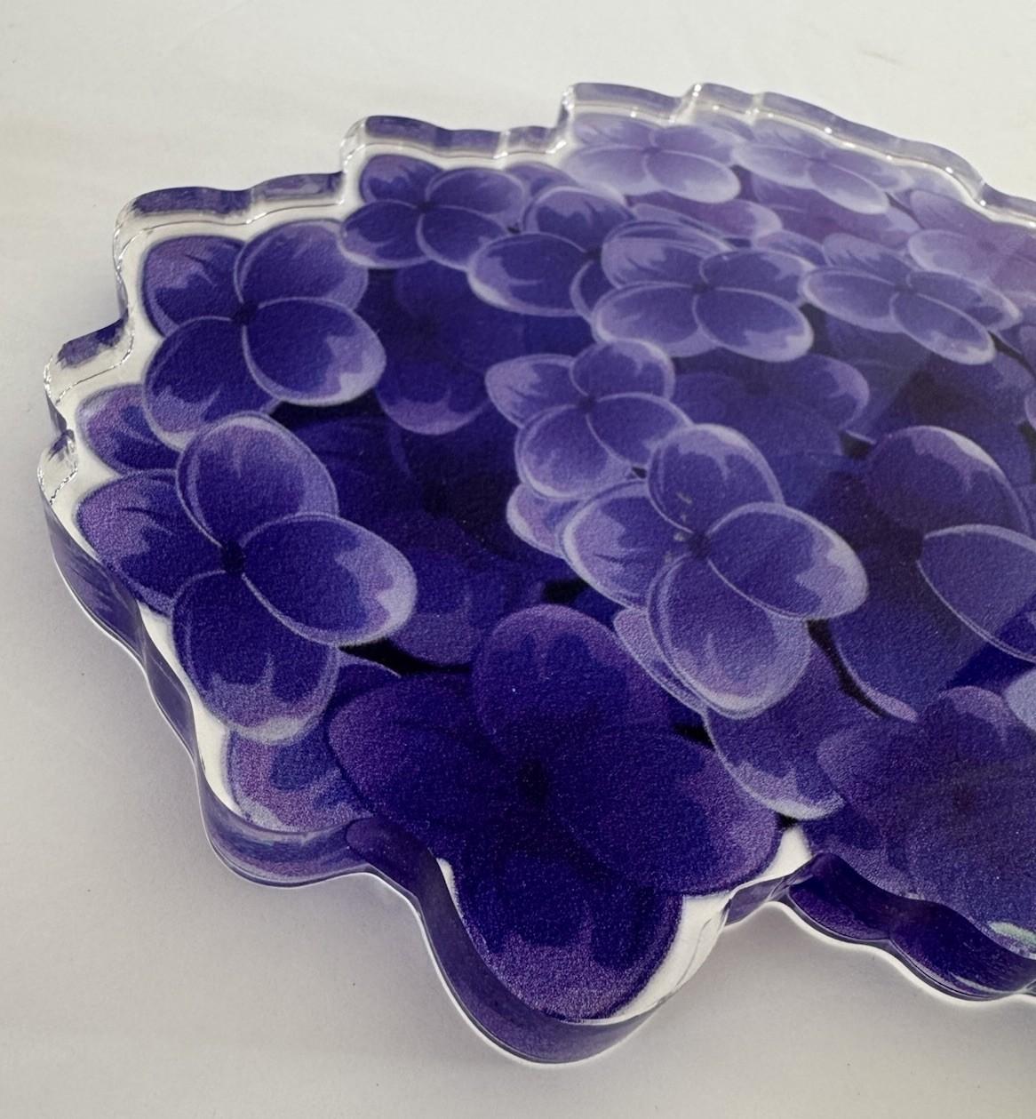 Purple Hydrangea Acrylic Flower Bouquet by Acrila 10×8 Solid Floral Art Cut Out