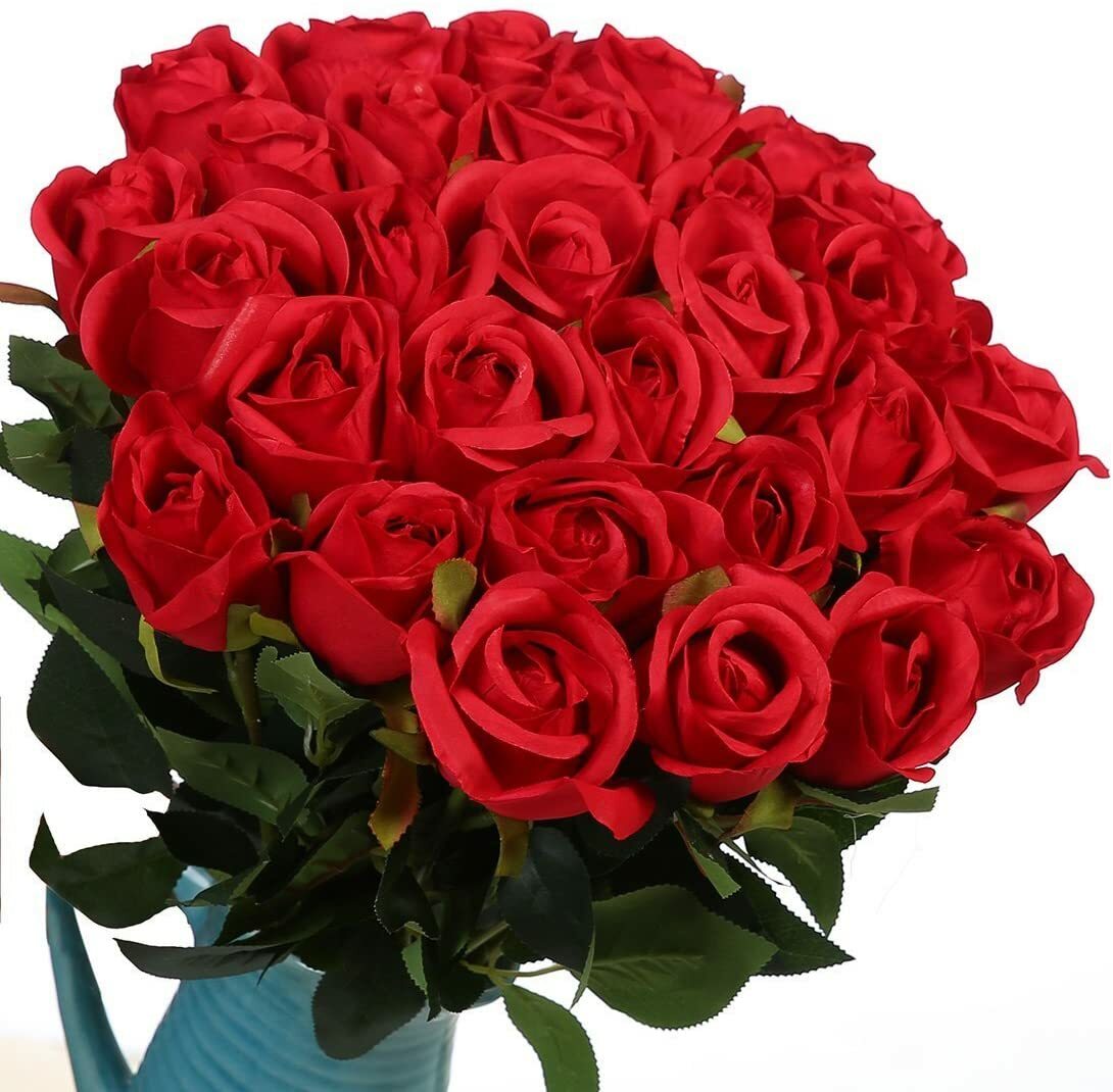 10PCS Artificial Silk Rose Flowers Simulation Bouquet Home Wedding Party Decor