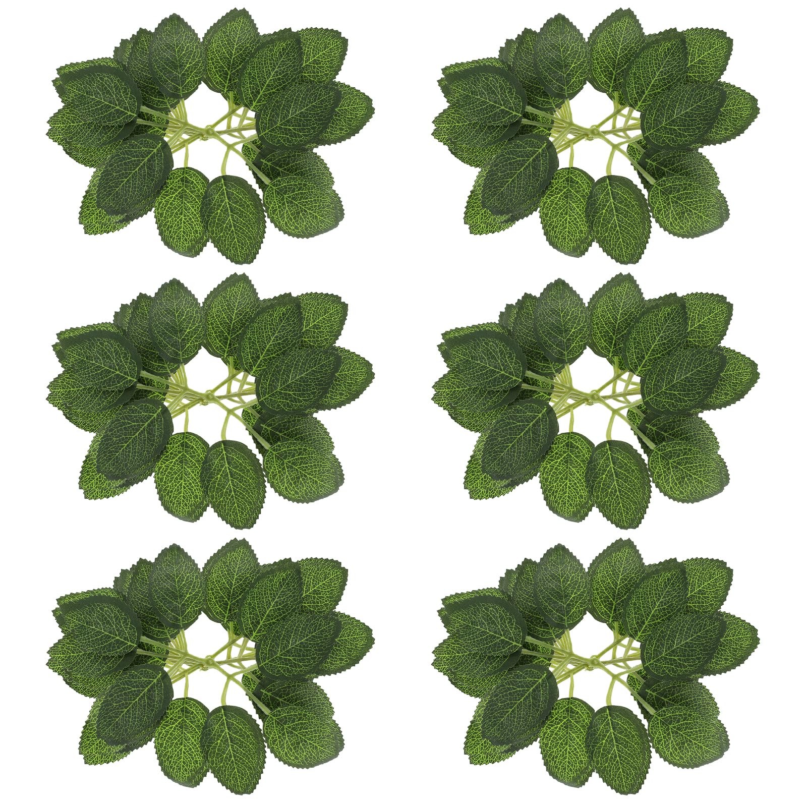 Rose Leaves Artificial Green Leaves for Decoration Fake Flower DIY 20 PCS