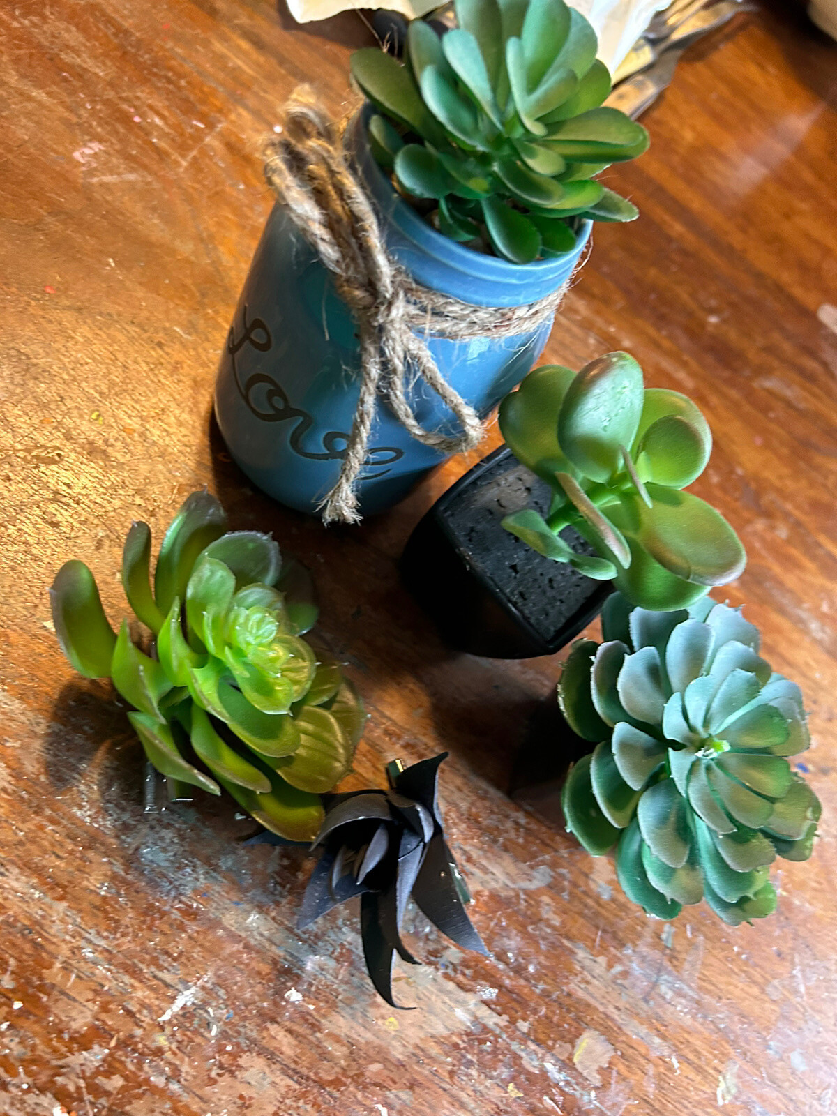 succulent Faux Assortment Small For Tiered Tray Lot