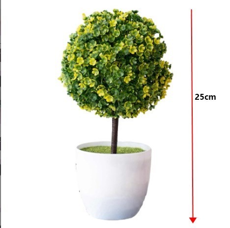 25cm Tall Sakura Snow Ball Plant for For MINIature Round Ball Home Styling