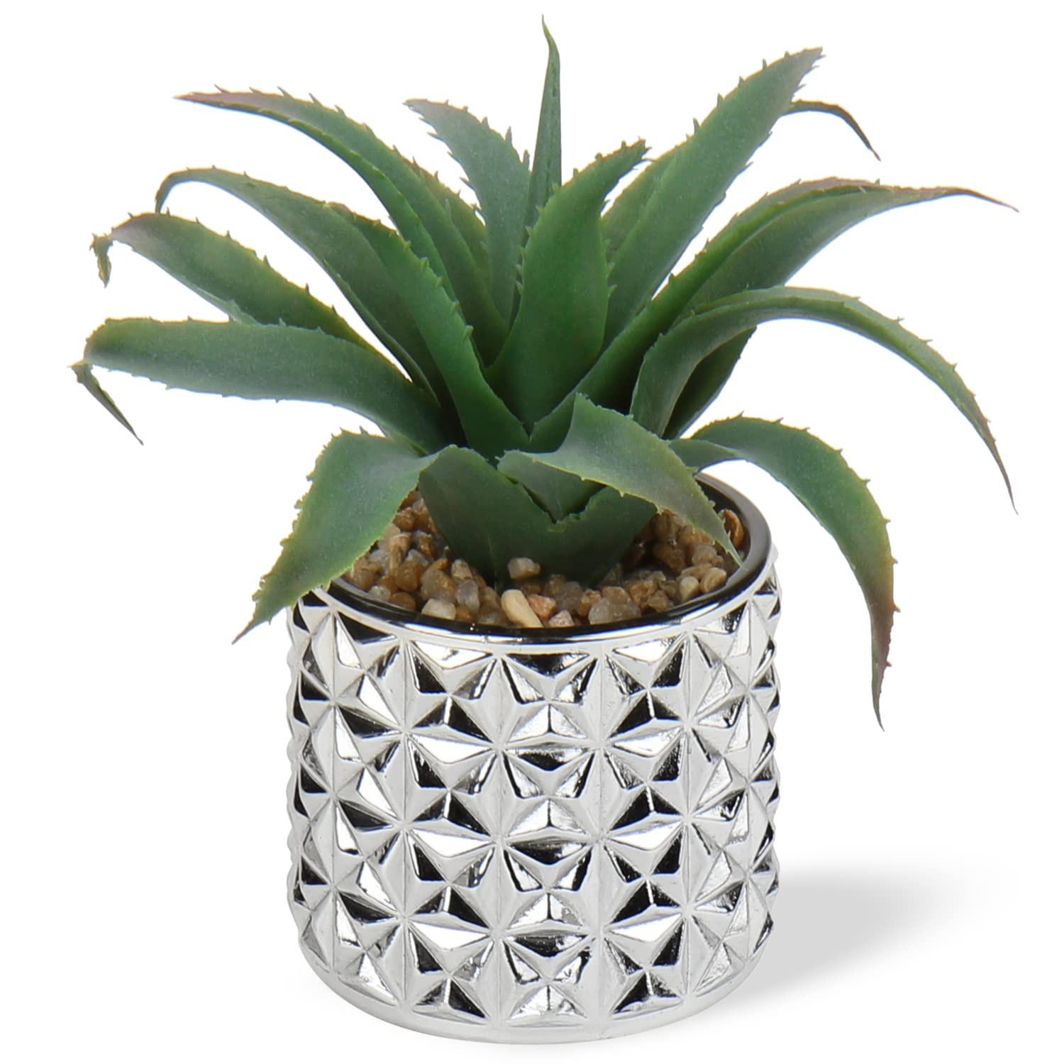 Small Artificial Succulents in Pots 6.5” Tall Realistic Fake Potted Plants f…
